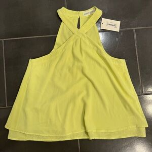 John's Store Lime Halter Blouse